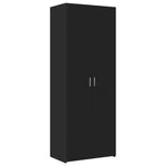 Oppbevaringsskap Svart 70X42,5X225 Cm Konstruert Tre