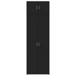 Oppbevaringsskap Svart 70X42,5X225 Cm Konstruert Tre
