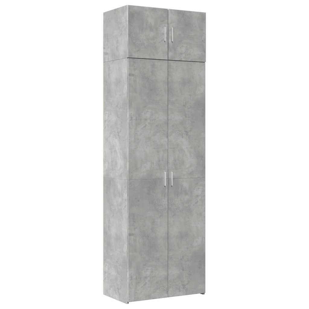 Oppbevaringsskap Betonggrå 70X42,5X225 Cm Konstruert Tre