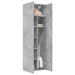 Oppbevaringsskap Betonggrå 70X42,5X225 Cm Konstruert Tre