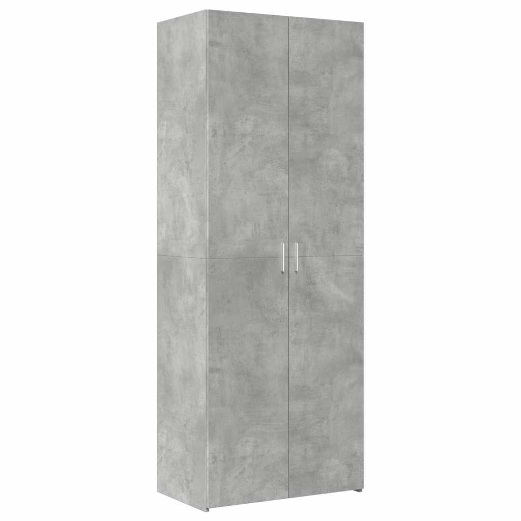 Oppbevaringsskap Betonggrå 70X42,5X225 Cm Konstruert Tre
