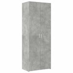 Oppbevaringsskap Betonggrå 70X42,5X225 Cm Konstruert Tre