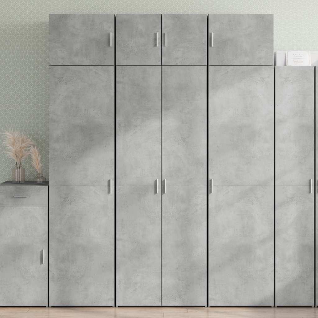 Oppbevaringsskap Betonggrå 70X42,5X225 Cm Konstruert Tre