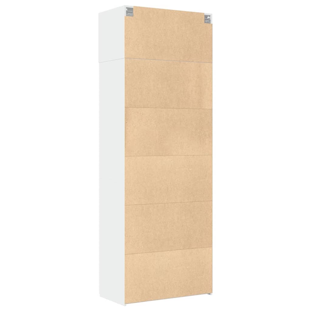 Oppbevaringsskap Hvit 80X42,5X225 Cm Konstruert Tre