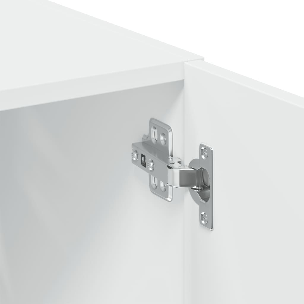 Oppbevaringsskap Hvit 80X42,5X225 Cm Konstruert Tre