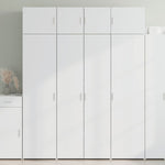 Oppbevaringsskap Hvit 80X42,5X225 Cm Konstruert Tre