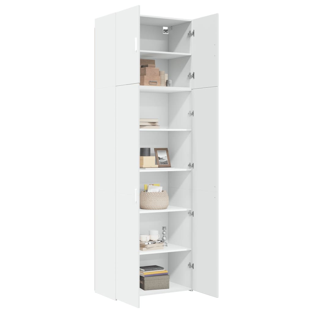 Highboard Hvit 80X42,5X249 Cm Konstruert Tre