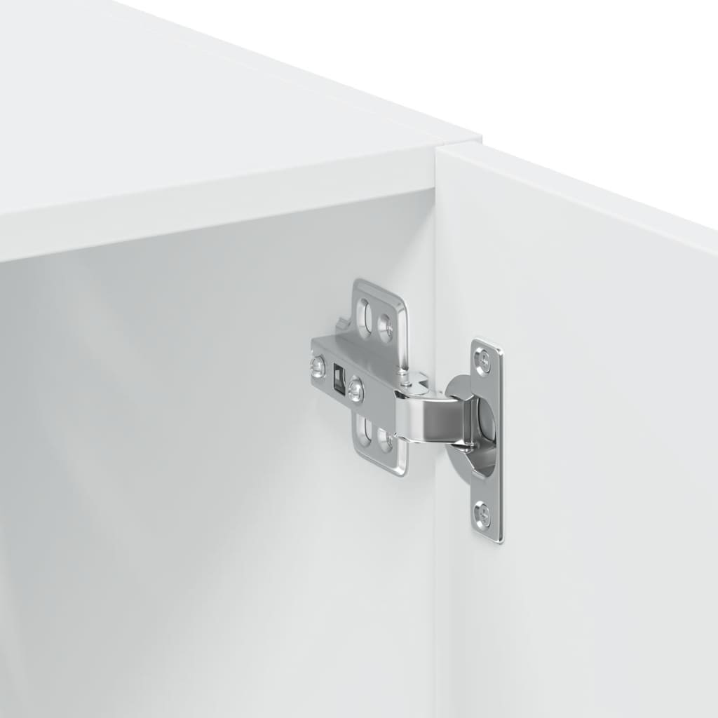 Highboard Hvit 80X42,5X249 Cm Konstruert Tre