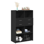 Hylle Svart 80X42,5X124 Cm Konstruert Tre