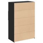 Hylle Svart 80X42,5X124 Cm Konstruert Tre