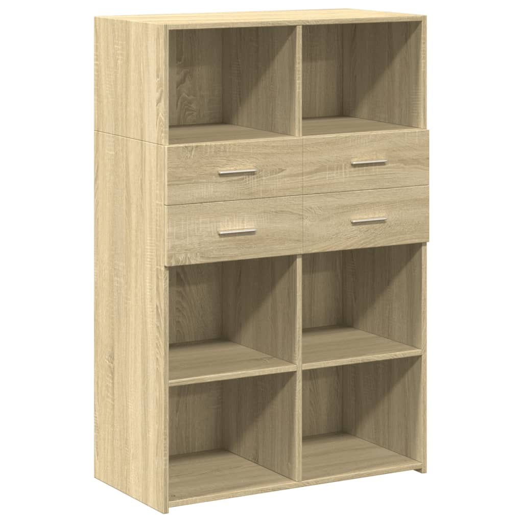 Hylle Sonoma Eik 80X42,5X124 Cm Konstruert Tre