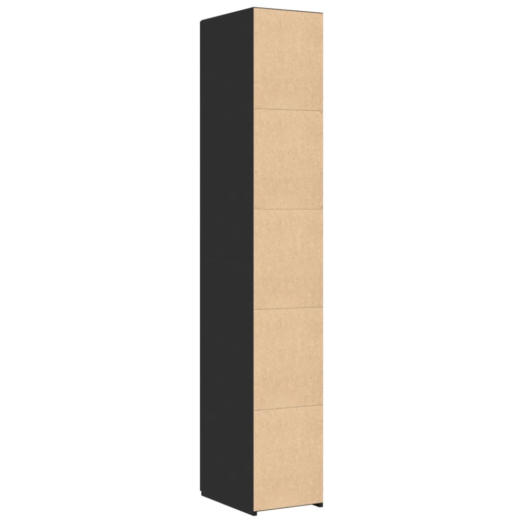 Hylle Svart 30X42,5X185 Cm Konstruert Tre