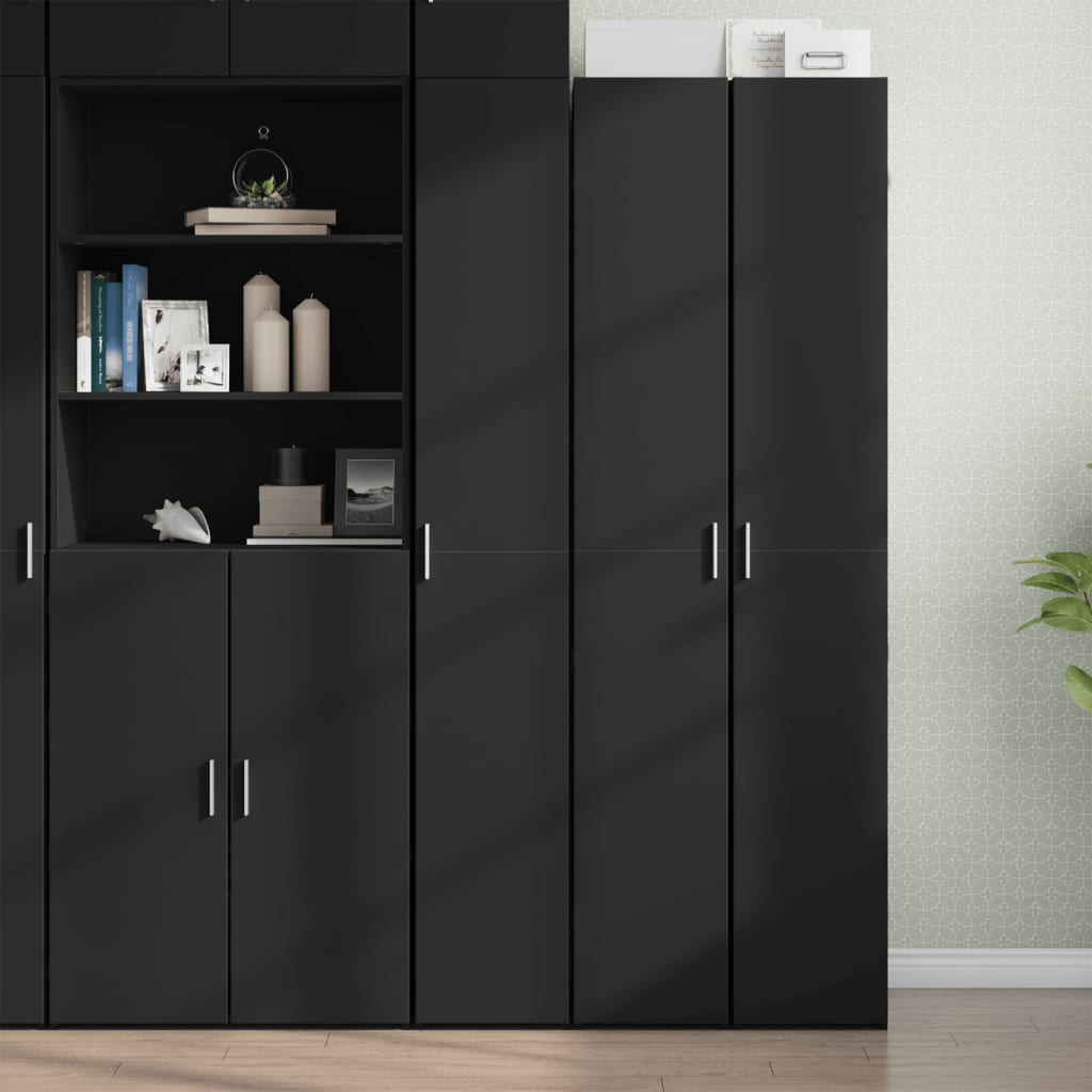 Hylle Svart 30X42,5X185 Cm Konstruert Tre