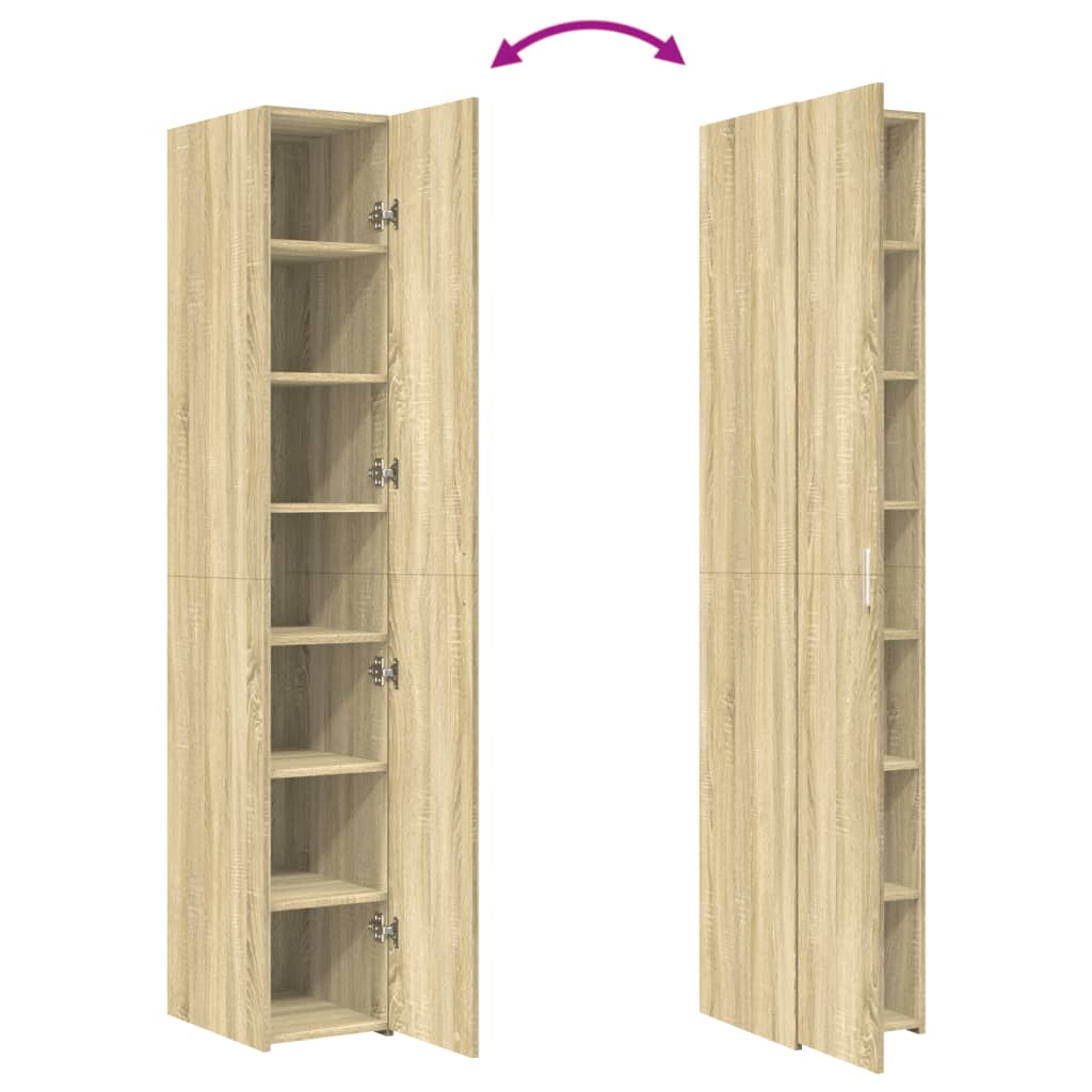 Hylle Sonoma Eik 30X42,5X185 Cm Konstruert Tre