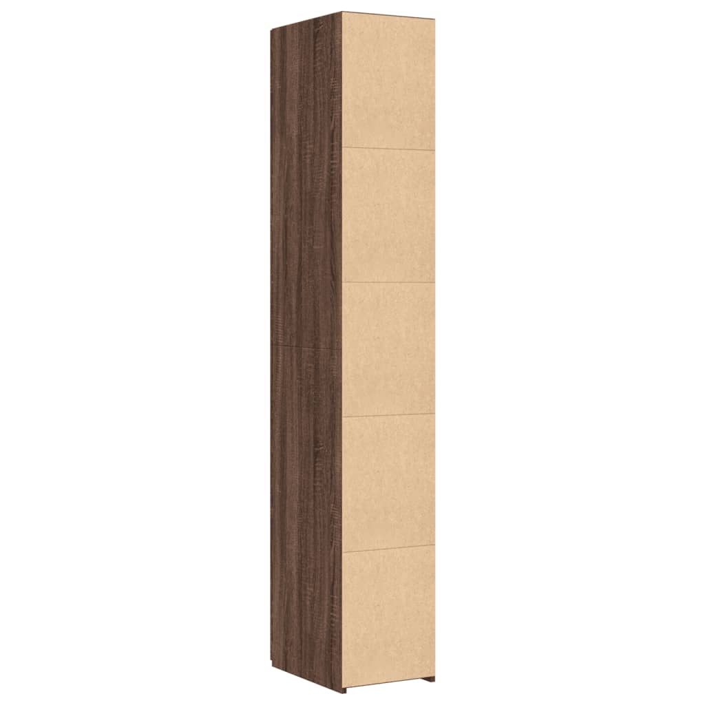 Hylle Brun Eik 30X42,5X185 Cm Konstruert Tre