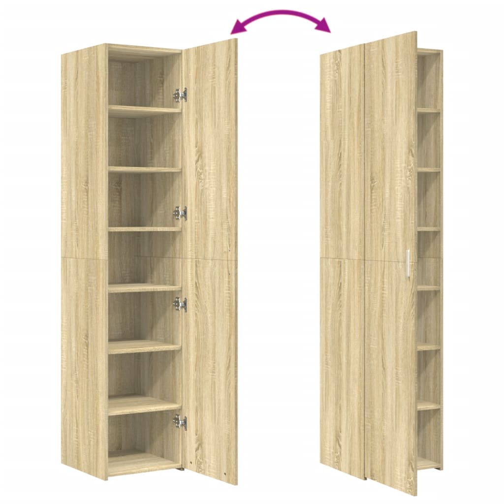 Hylle Sonoma Eik 40X42,5X185 Cm Konstruert Tre
