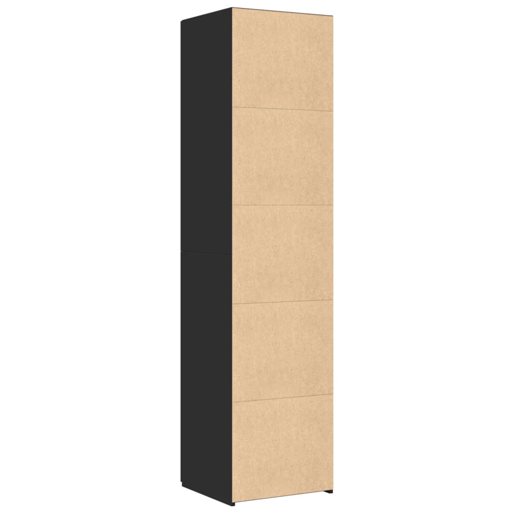 Hylle Svart 45X42,5X185 Cm Konstruert Tre