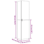 Hylle Svart 45X42,5X185 Cm Konstruert Tre