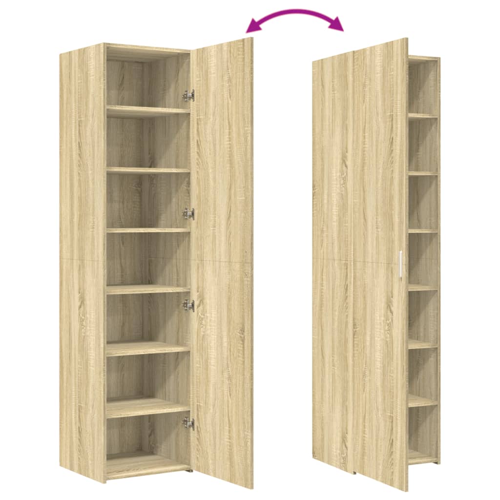 Hylle Sonoma Eik 45X42,5X185 Cm Konstruert Tre