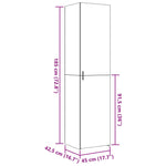 Hylle Sonoma Eik 45X42,5X185 Cm Konstruert Tre