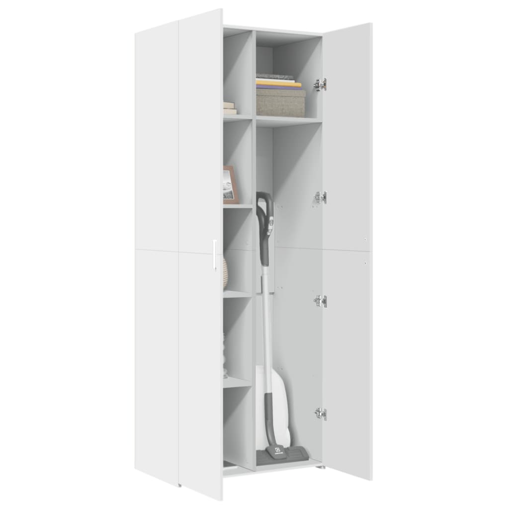 Highboard Hvit 70X42,5X185 Cm Konstruert Tre