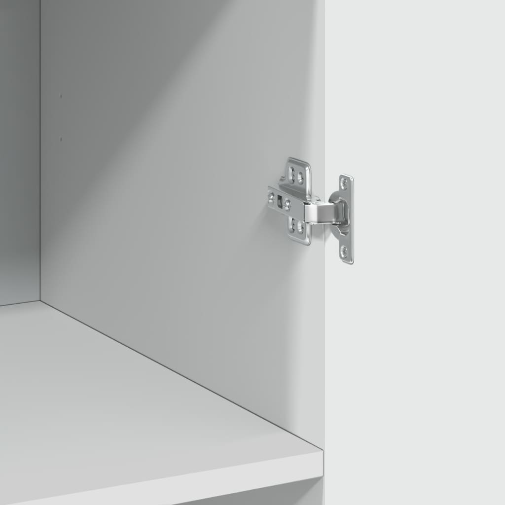 Highboard Hvit 70X42,5X185 Cm Konstruert Tre
