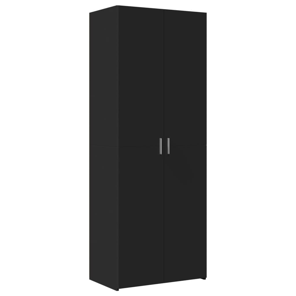Highboard Svart 70X42,5X185 Cm Konstruert Tre