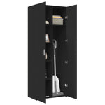 Highboard Svart 70X42,5X185 Cm Konstruert Tre