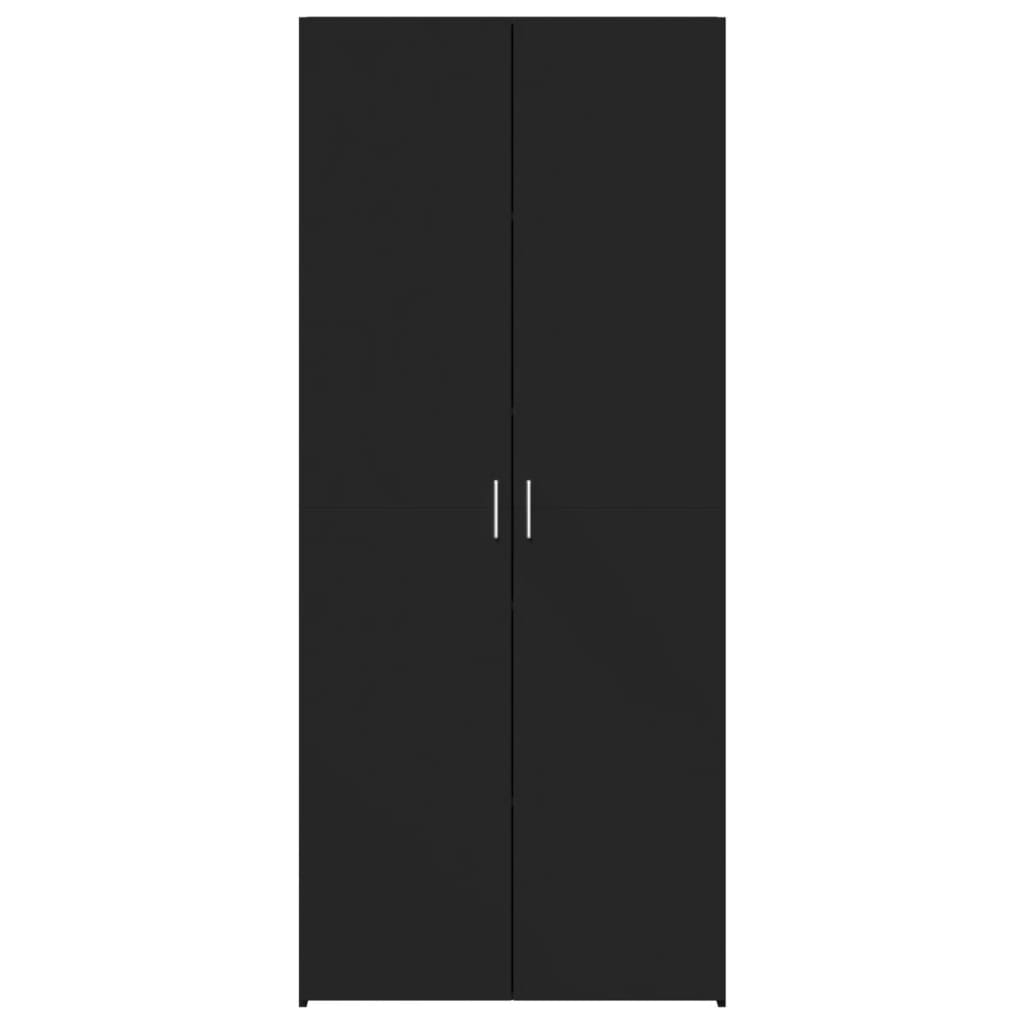 Highboard Svart 70X42,5X185 Cm Konstruert Tre