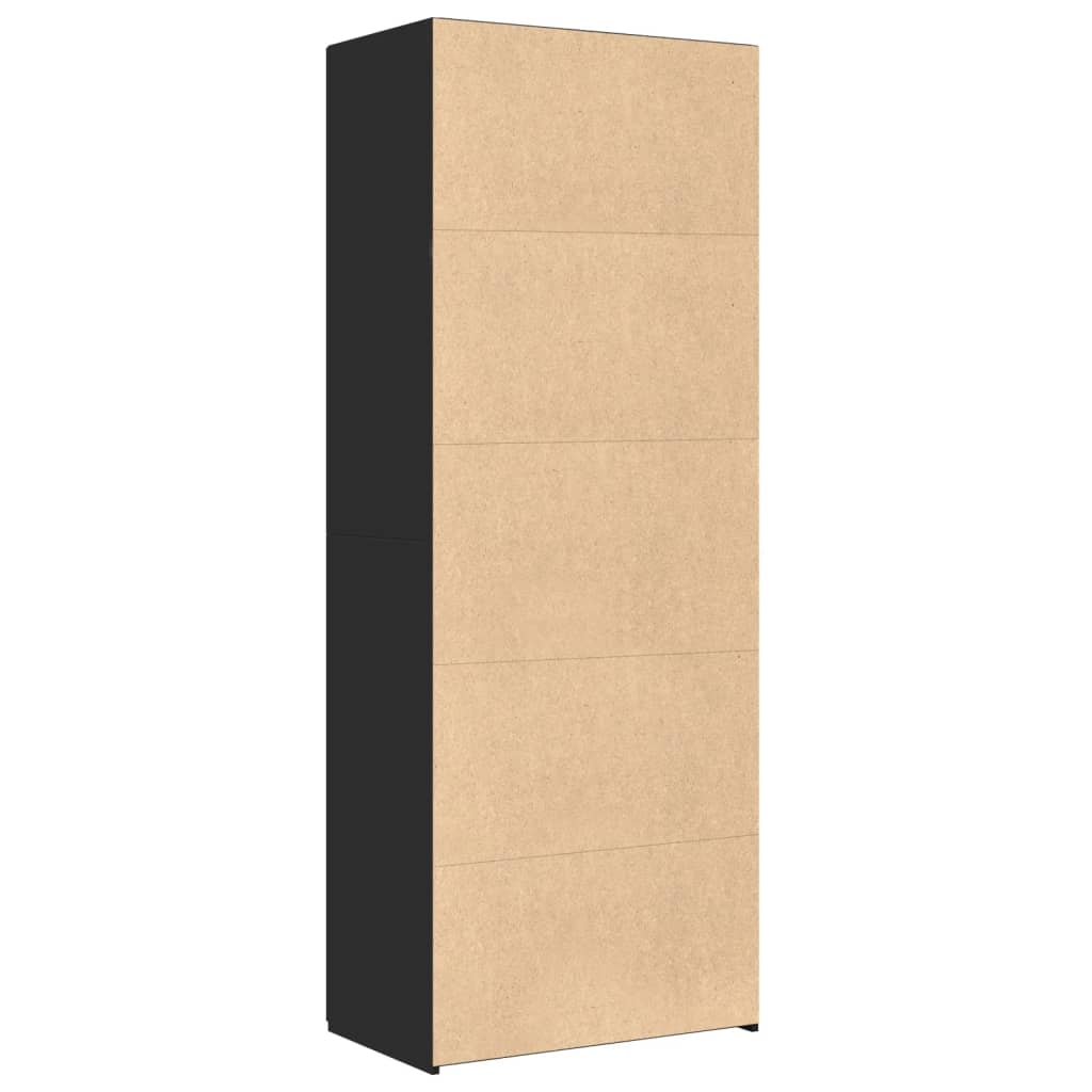Highboard Svart 70X42,5X185 Cm Konstruert Tre