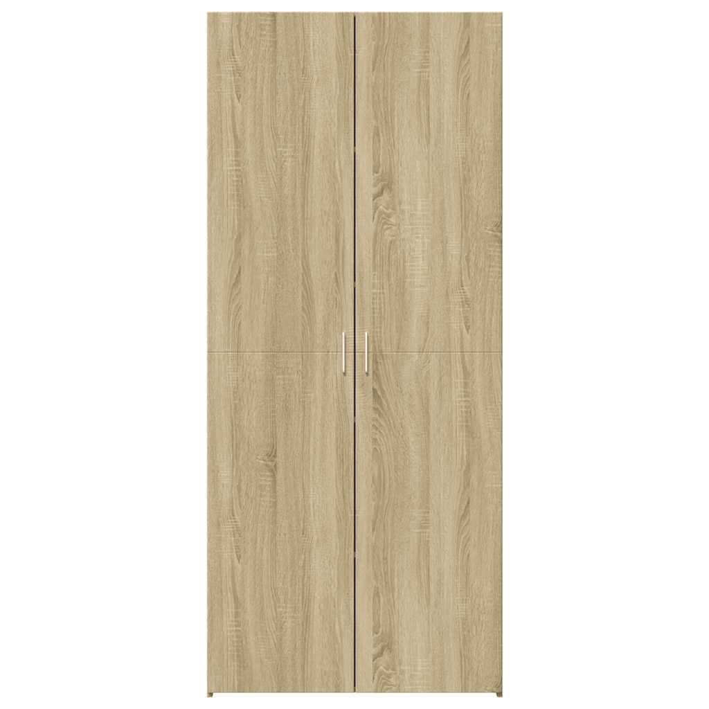 Highboard Sonoma Eik 70X42,5X185 Cm Konstruert Tre