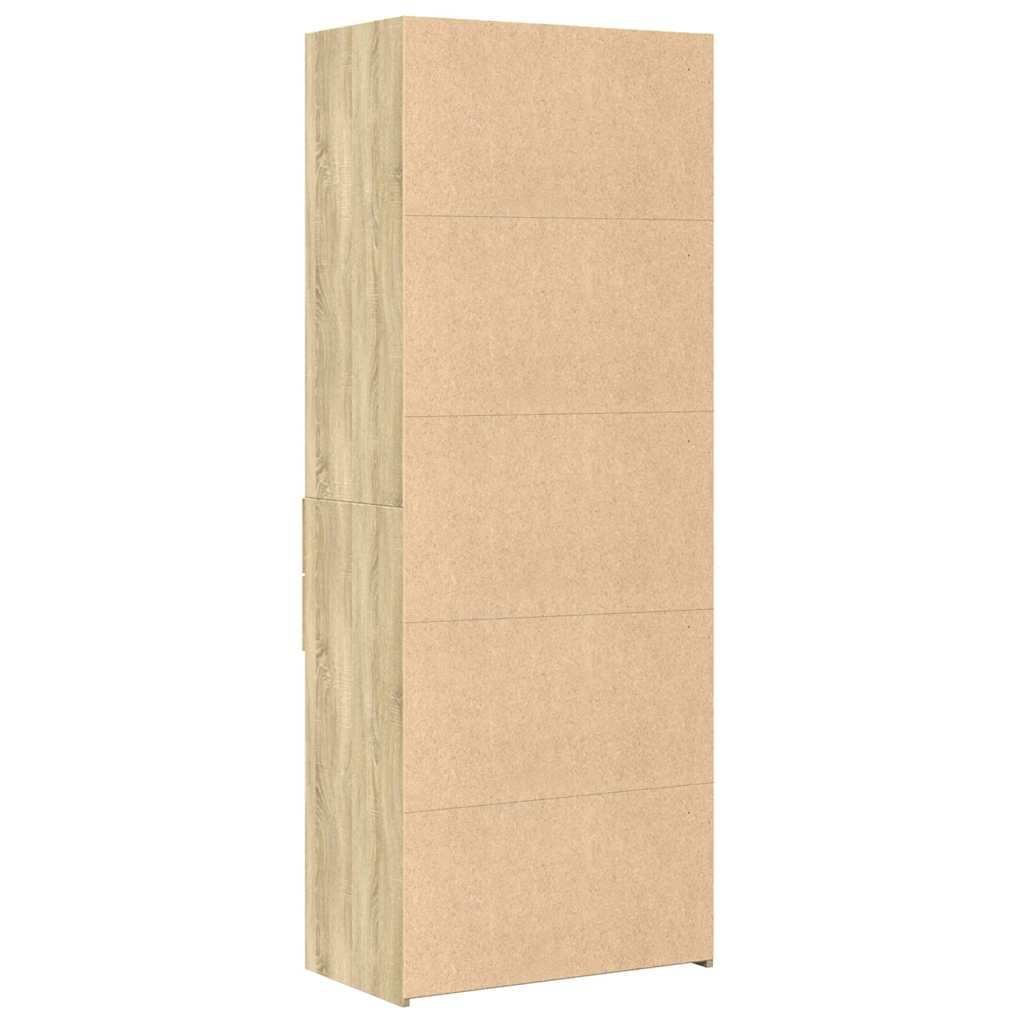 Highboard Sonoma Eik 70X42,5X185 Cm Konstruert Tre