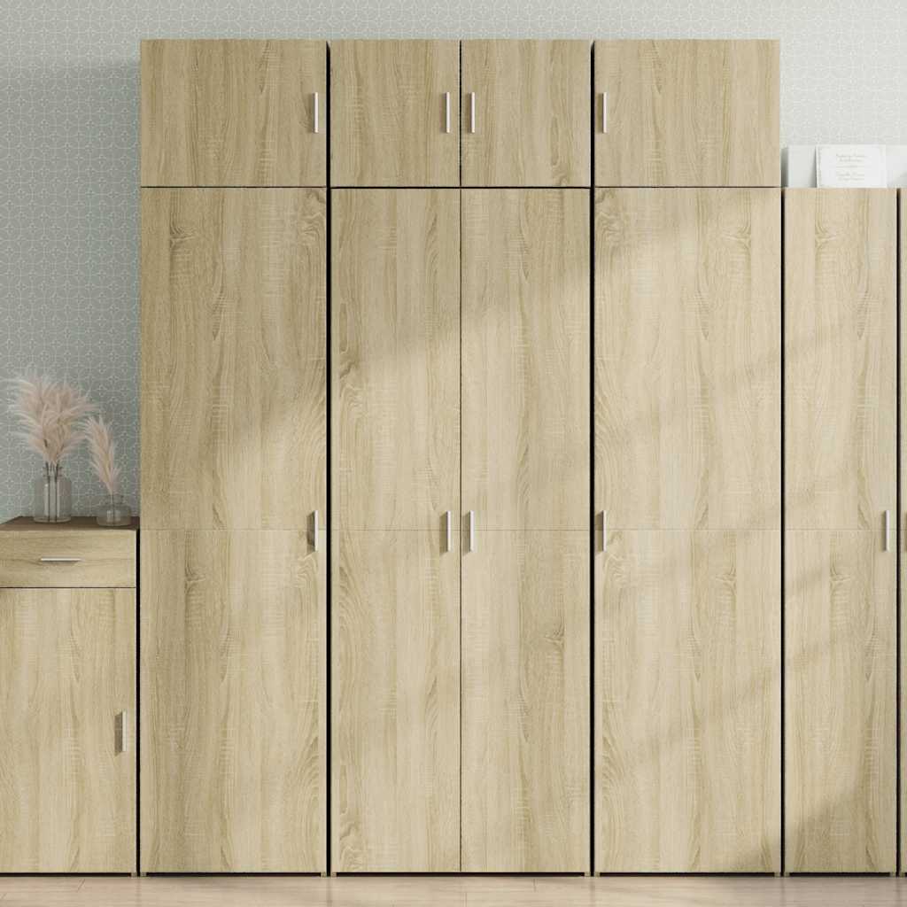 Highboard Sonoma Eik 70X42,5X185 Cm Konstruert Tre