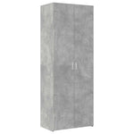 Highboard Betonggrå 70X42,5X185 Cm Konstruert Tre