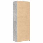 Highboard Betonggrå 70X42,5X185 Cm Konstruert Tre