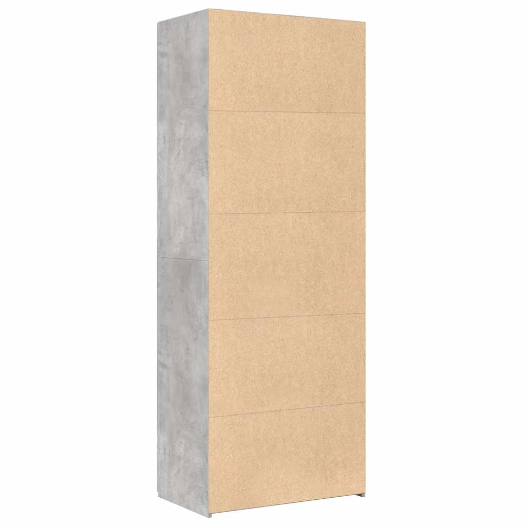 Highboard Betonggrå 70X42,5X185 Cm Konstruert Tre