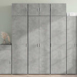 Highboard Betonggrå 70X42,5X185 Cm Konstruert Tre