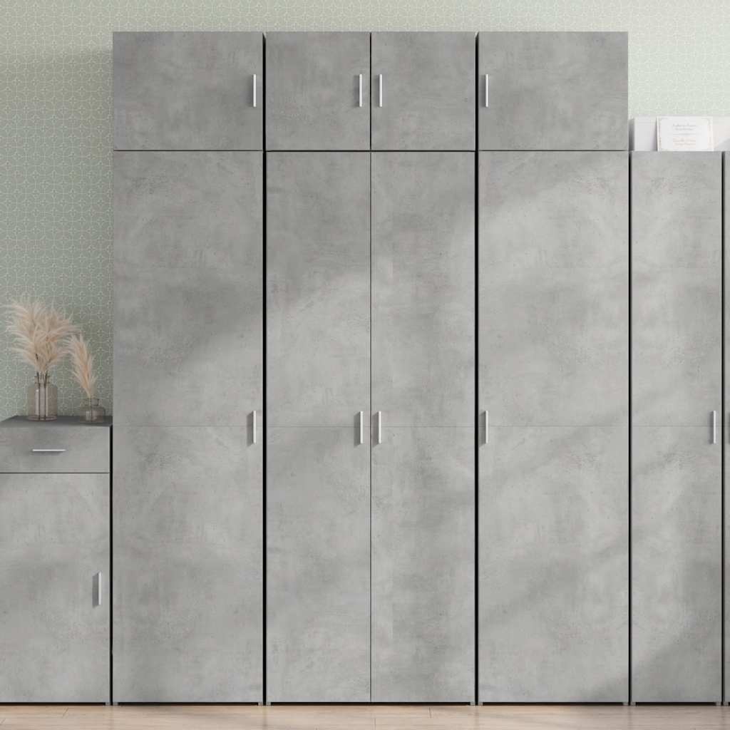 Highboard Betonggrå 70X42,5X185 Cm Konstruert Tre