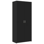 Highboard Svart 80X42,5X185 Cm Konstruert Tre