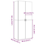 Highboard Svart 80X42,5X185 Cm Konstruert Tre