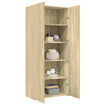 Highboard Sonoma Eik 80X42,5X185 Cm Konstruert Tre