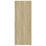 Highboard Sonoma Eik 80X42,5X185 Cm Konstruert Tre