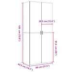 Highboard Sonoma Eik 80X42,5X185 Cm Konstruert Tre