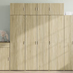 Highboard Sonoma Eik 80X42,5X185 Cm Konstruert Tre