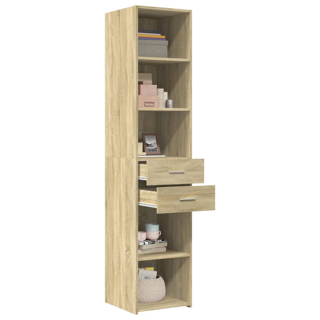 Hylle Sonoma Eik 40X42,5X185 Cm Konstruert Tre