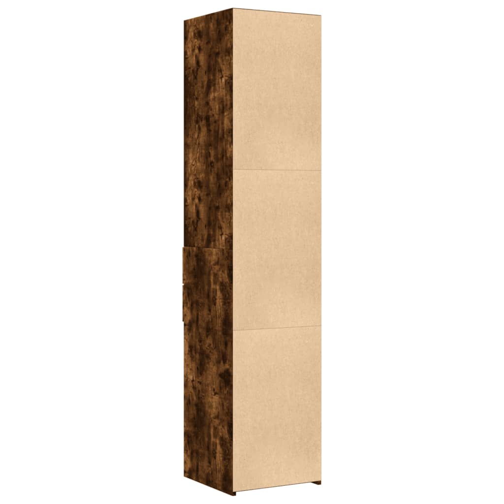 Hylle Røkt Eik 40X42,5X185 Cm Konstruert Tre