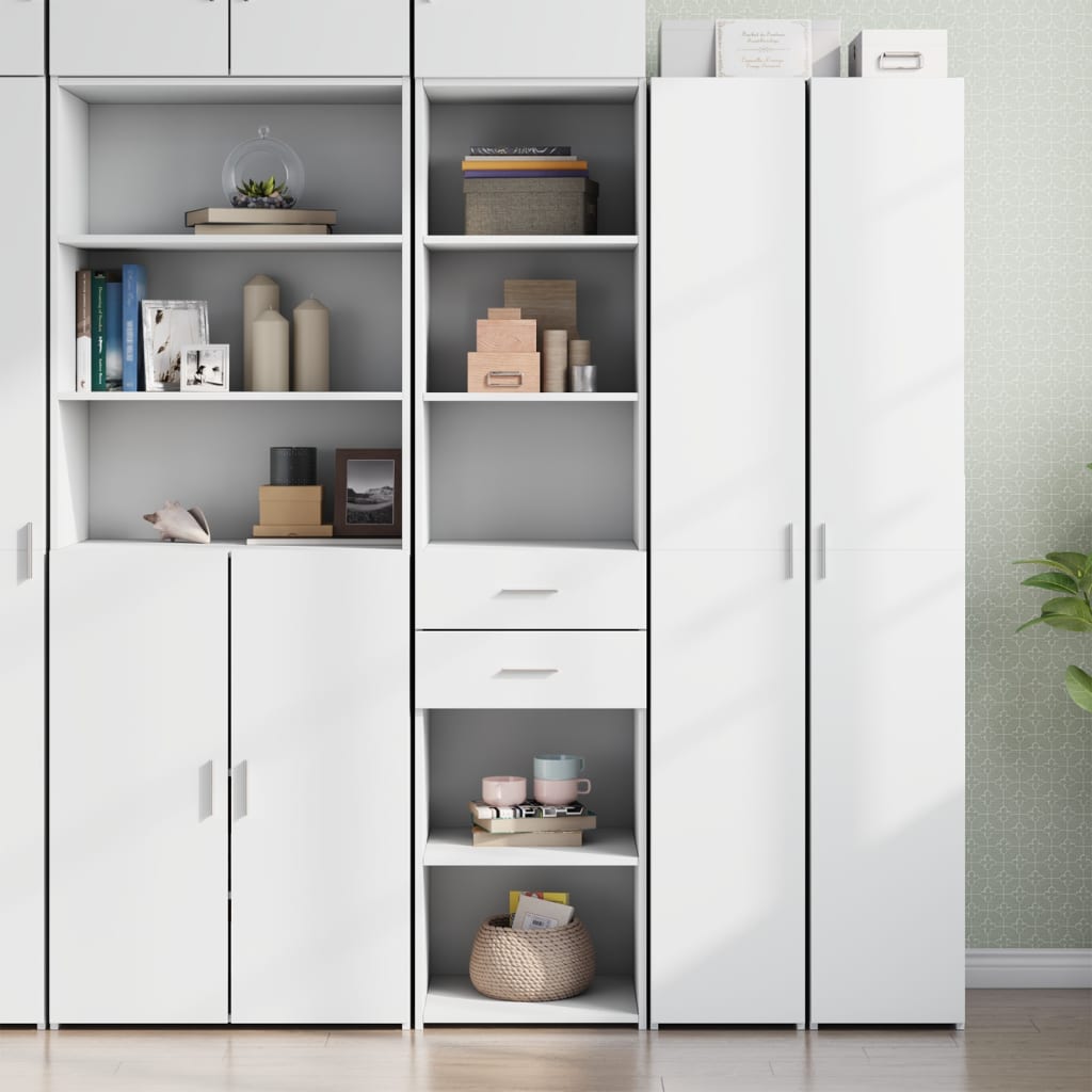 Hylle Hvit 45X42,5X185 Cm Konstruert Tre