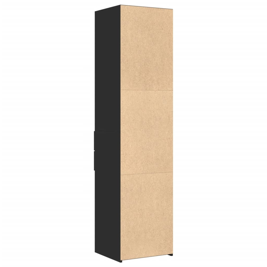 Hylle Svart 45X42,5X185 Cm Konstruert Tre