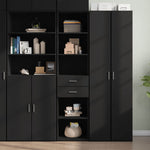 Hylle Svart 45X42,5X185 Cm Konstruert Tre