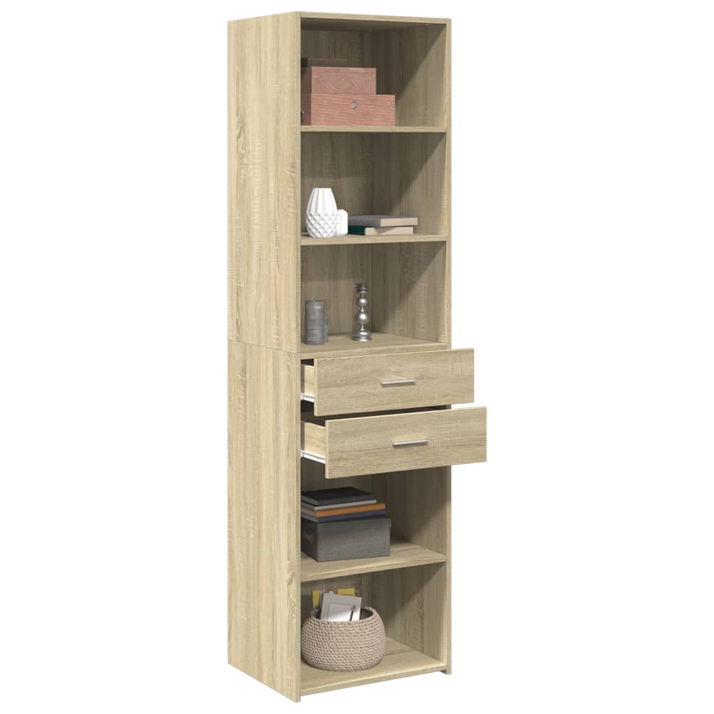 Hylle Sonoma Eik 50X42,5X185 Cm Konstruert Tre